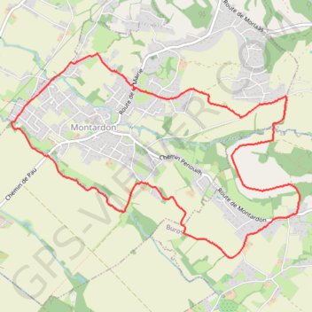 Itinéraire Montardon, distance, dénivelé, altitude, carte, profil, trace GPS