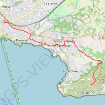 Itinéraire Gavaresse, distance, dénivelé, altitude, carte, profil, trace GPS
