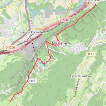 Itinéraire Le Salève par Etrembières_Trajet aller-retour, distance, dénivelé, altitude, carte, profil, trace GPS