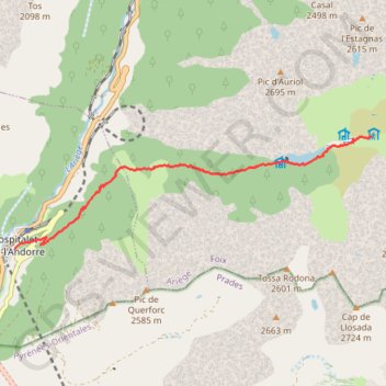 Itinéraire Refuge des bésines, distance, dénivelé, altitude, carte, profil, trace GPS