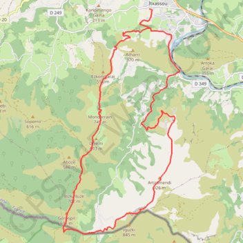 Itinéraire sql_statement_Track no: 1, distance, dénivelé, altitude, carte, profil, trace GPS