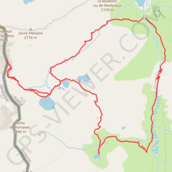 Itinéraire Pic Sud de Canalbonne, distance, dénivelé, altitude, carte, profil, trace GPS