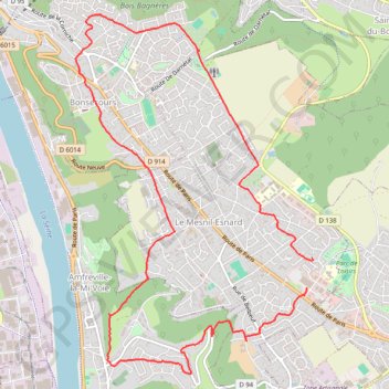 Itinéraire Randonnée Mesnil Esnard, distance, dénivelé, altitude, carte, profil, trace GPS