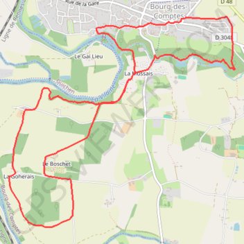 Itinéraire Bourg des Comptes - Circuit du Boschet, distance, dénivelé, altitude, carte, profil, trace GPS