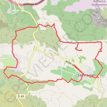 Itinéraire Boucle de la Venise provençale, distance, dénivelé, altitude, carte, profil, trace GPS