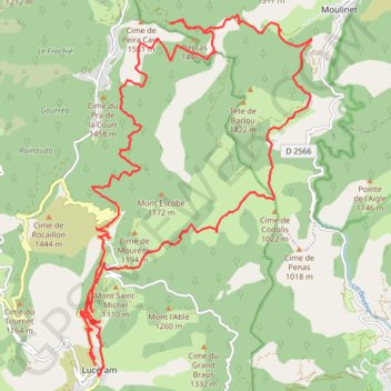 Itinéraire Baisse de Beccas et granges du cuous, distance, dénivelé, altitude, carte, profil, trace GPS