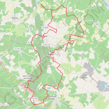 Itinéraire Boucle VTT depuis Saint-Sulpice-de-Cognac, distance, dénivelé, altitude, carte, profil, trace GPS
