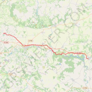 Itinéraire La Voie verte; Mur de Bretagne-Mael Carhaix, distance, dénivelé, altitude, carte, profil, trace GPS