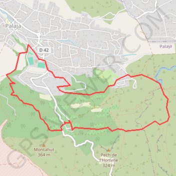 Itinéraire Palaja-Cassagnac, distance, dénivelé, altitude, carte, profil, trace GPS