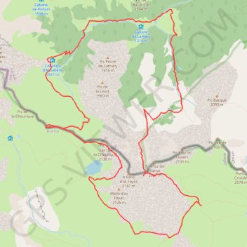 Itinéraire Tour du pic Laraillé, distance, dénivelé, altitude, carte, profil, trace GPS