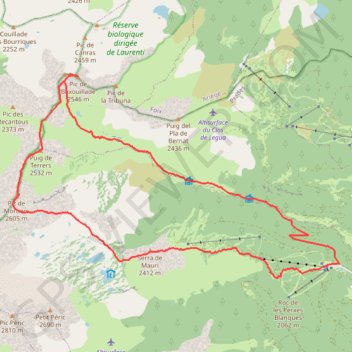 Itinéraire baxouillade, distance, dénivelé, altitude, carte, profil, trace GPS