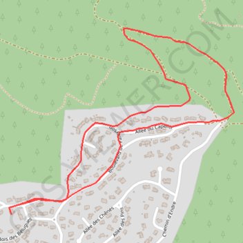 Itinéraire Bois des Bellugues - Le Muy, distance, dénivelé, altitude, carte, profil, trace GPS