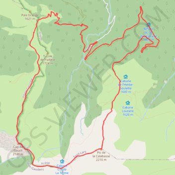 Itinéraire La crête des Tourets et le pic de la Calabasse, distance, dénivelé, altitude, carte, profil, trace GPS