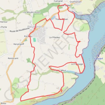 Itinéraire Bord du Trieux et campagne de Pleudaniel, distance, dénivelé, altitude, carte, profil, trace GPS