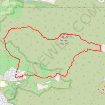 Itinéraire ALIGA editat, distance, dénivelé, altitude, carte, profil, trace GPS
