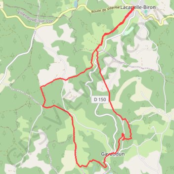 Itinéraire Boucle de la Lède, distance, dénivelé, altitude, carte, profil, trace GPS