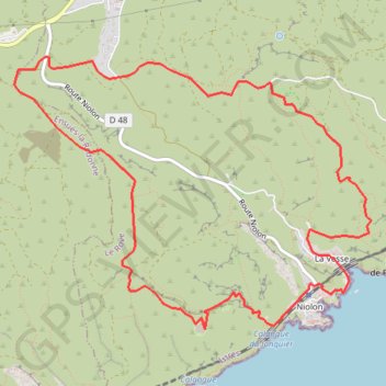 Itinéraire L'estaque - Fort de Niolon, distance, dénivelé, altitude, carte, profil, trace GPS