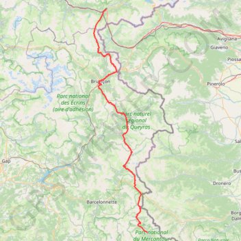 Itinéraire Maurienne - Haute Tinée, distance, dénivelé, altitude, carte, profil, trace GPS