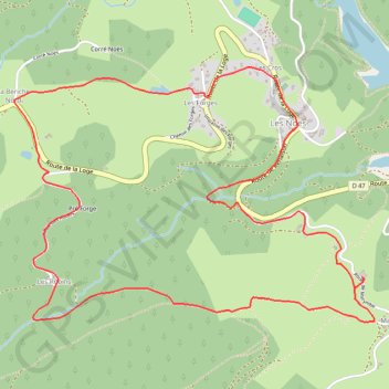 Itinéraire La Ferme aux Cabris, parcours de l'agriculture BIO - Les Noës, distance, dénivelé, altitude, carte, profil, trace GPS