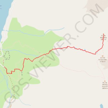 Itinéraire Pic de Malcaras, distance, dénivelé, altitude, carte, profil, trace GPS