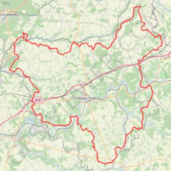 Itinéraire Tour de l'Omois (Aisne, Marne, Oise), distance, dénivelé, altitude, carte, profil, trace GPS