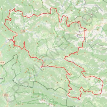 Itinéraire Tour de pays VTT des Baronnies en Drôme provençale, distance, dénivelé, altitude, carte, profil, trace GPS