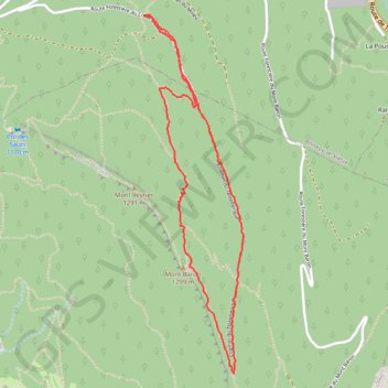 Itinéraire Rando Mont Baron, distance, dénivelé, altitude, carte, profil, trace GPS