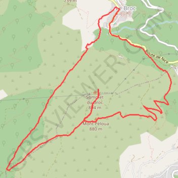 Itinéraire Circuit du Sommet du BROC, distance, dénivelé, altitude, carte, profil, trace GPS