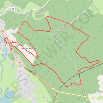 Itinéraire Chemin du Rond de Beuvron - Montfort-sur-Risle, distance, dénivelé, altitude, carte, profil, trace GPS