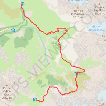 Itinéraire Du refuge de Vallonpierre au Gioberney, distance, dénivelé, altitude, carte, profil, trace GPS