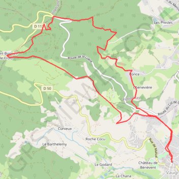 Itinéraire Vaugneray-Saint Bonnet le froid, distance, dénivelé, altitude, carte, profil, trace GPS