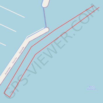 Itinéraire Natation S - Triathlon de Granville, distance, dénivelé, altitude, carte, profil, trace GPS