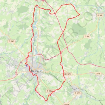 Itinéraire NASSIGNY-MAILLET-VENAS-CHAMBLET-VILLEBRET-9271823, distance, dénivelé, altitude, carte, profil, trace GPS