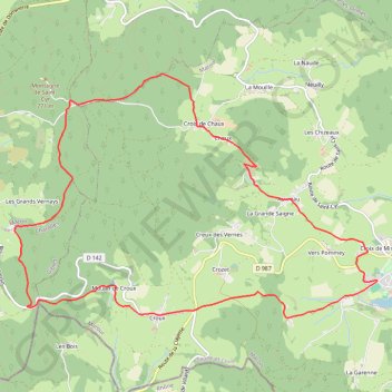 Itinéraire Le circuit du bocage et de la Montagne de Crozan - Matour, distance, dénivelé, altitude, carte, profil, trace GPS