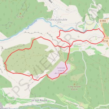 Itinéraire Châteaudouble, distance, dénivelé, altitude, carte, profil, trace GPS