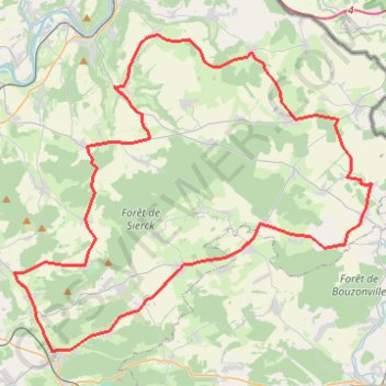 Itinéraire Kédange-sur-Canner, distance, dénivelé, altitude, carte, profil, trace GPS