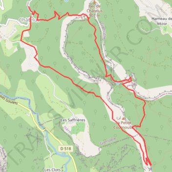 Itinéraire Tracé n°1, distance, dénivelé, altitude, carte, profil, trace GPS