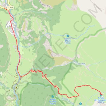 Itinéraire Refuge des Espuguettes depuis Gavarnie, distance, dénivelé, altitude, carte, profil, trace GPS