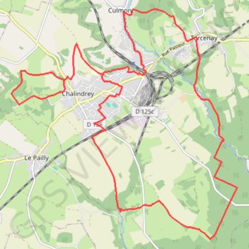 Itinéraire Le Diable du Foultot - Chalindrey, distance, dénivelé, altitude, carte, profil, trace GPS