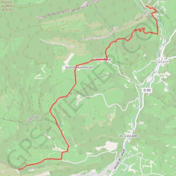 Itinéraire CP1 -> GOLF, distance, dénivelé, altitude, carte, profil, trace GPS