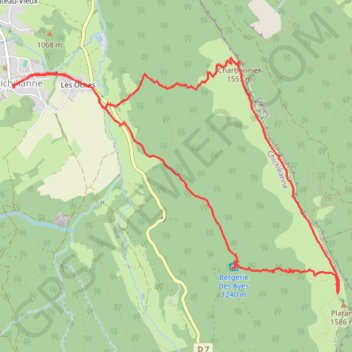 Itinéraire Chichilianne (38), distance, dénivelé, altitude, carte, profil, trace GPS