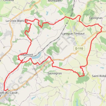Itinéraire Rando du club Pont du Casse, distance, dénivelé, altitude, carte, profil, trace GPS