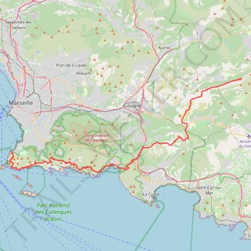 Itinéraire GR®98 Les Calanques De La Madrague au Col du Pilon (Bouches-du-Rhône) (2023©gr-infos.com), distance, dénivelé, altitude, carte, profil, trace GPS
