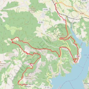 Itinéraire TLSP J4 Rousset Chorges-20616621, distance, dénivelé, altitude, carte, profil, trace GPS
