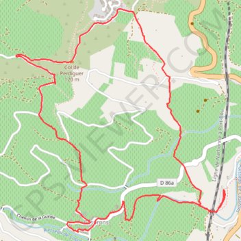 Itinéraire Au dessus de Cosprons, distance, dénivelé, altitude, carte, profil, trace GPS