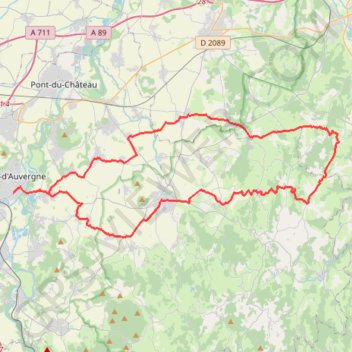Itinéraire Plaine de Billon - Cournon-d'Auvergne, distance, dénivelé, altitude, carte, profil, trace GPS