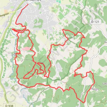 Itinéraire Randonnée sur Pernes les Fontaines, distance, dénivelé, altitude, carte, profil, trace GPS