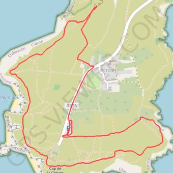 Itinéraire MORGAT Cap de la Chèvre, distance, dénivelé, altitude, carte, profil, trace GPS