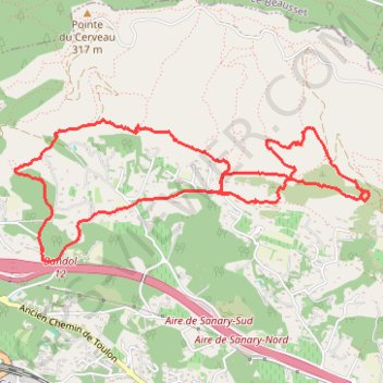 Itinéraire Pied_Gros_Cerveau, distance, dénivelé, altitude, carte, profil, trace GPS