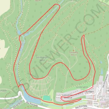 Itinéraire Parcours du stade de Saint Louis, distance, dénivelé, altitude, carte, profil, trace GPS